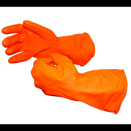 Bon Tool Latex Disposable Gloves, Latex, L, Orange 81-165